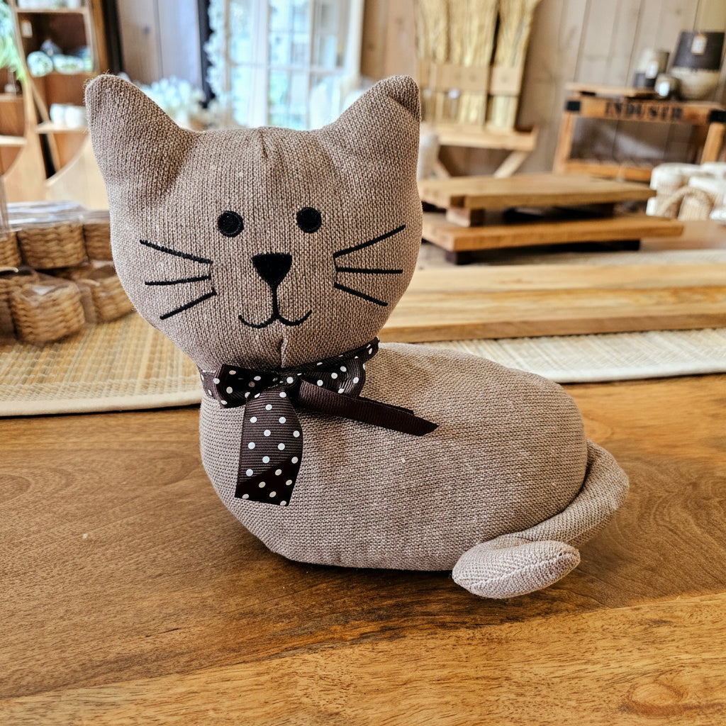 Cat Fabric Door Stop - Two Colours