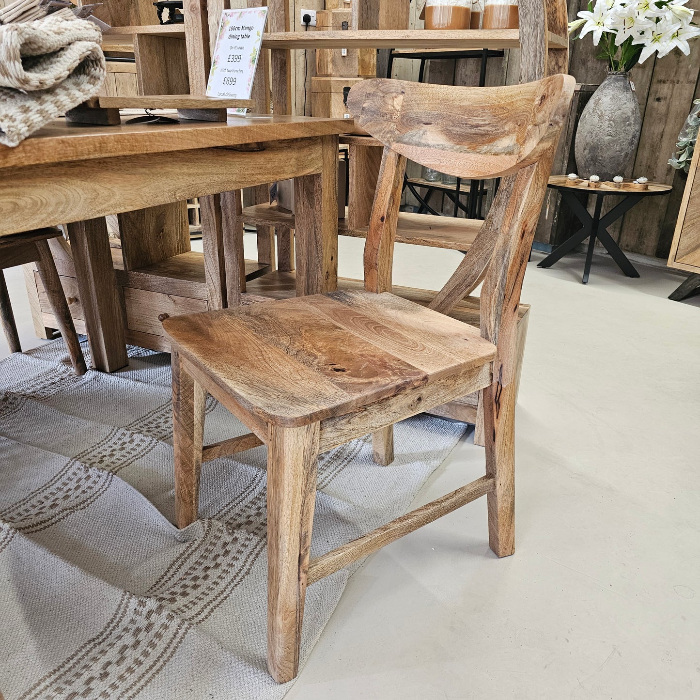 Scandi Mango Curve Back Chair