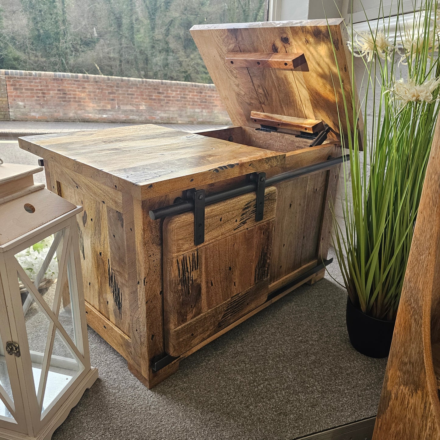 Rustic Mango Coffee Storage Table