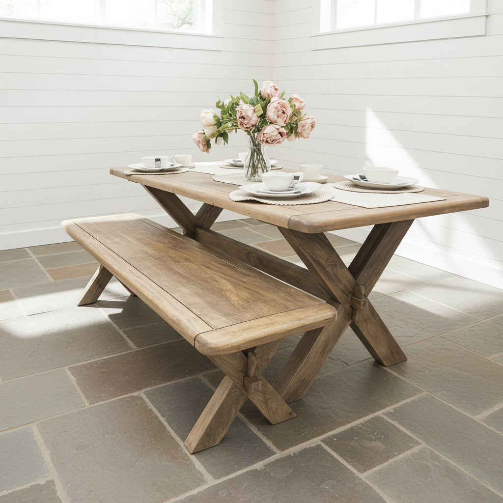 Farmhouse Mango Dining Tables & Benches