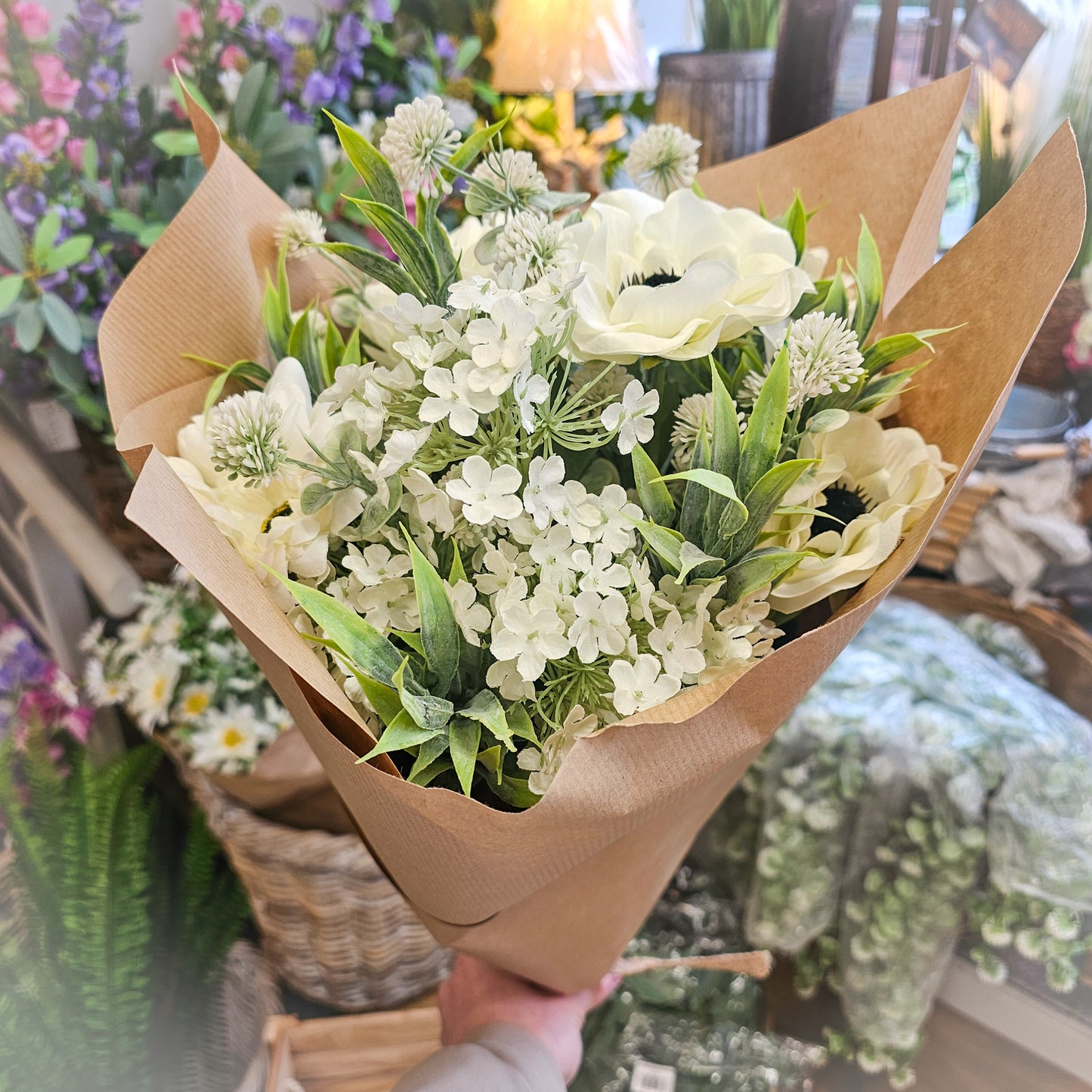 Artificial Bouquet No:017 - Off-Whites