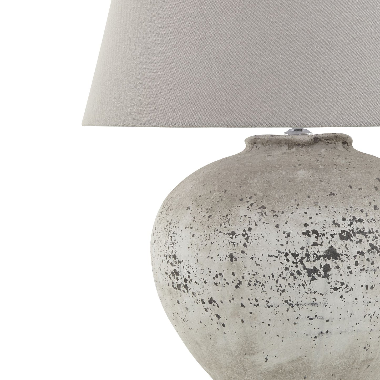 Large Ceramic Stone Effect Grey Lamp