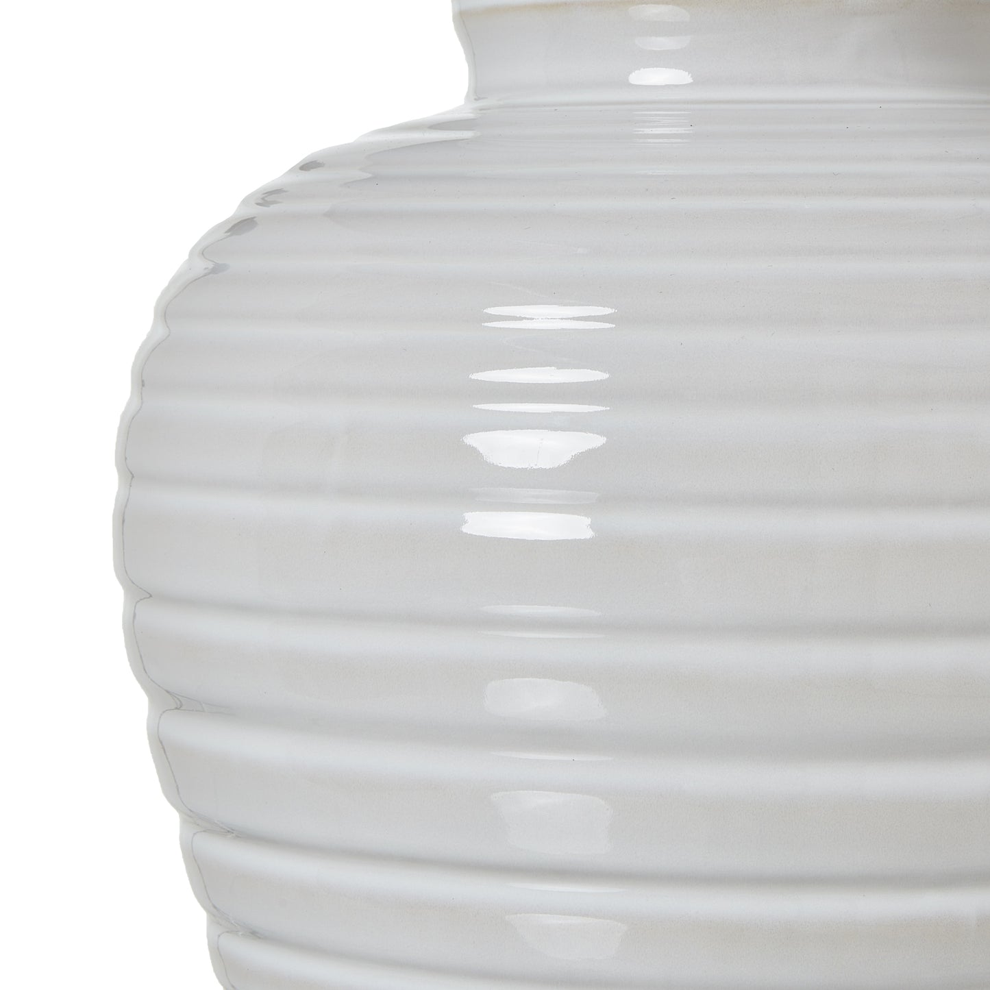Large White Ceramic Pot Lamp