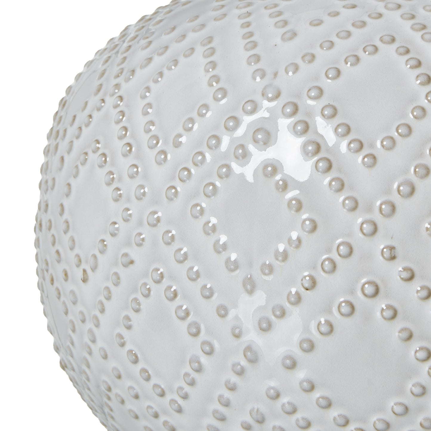 Squat Ceramic Beaded Table Lamp