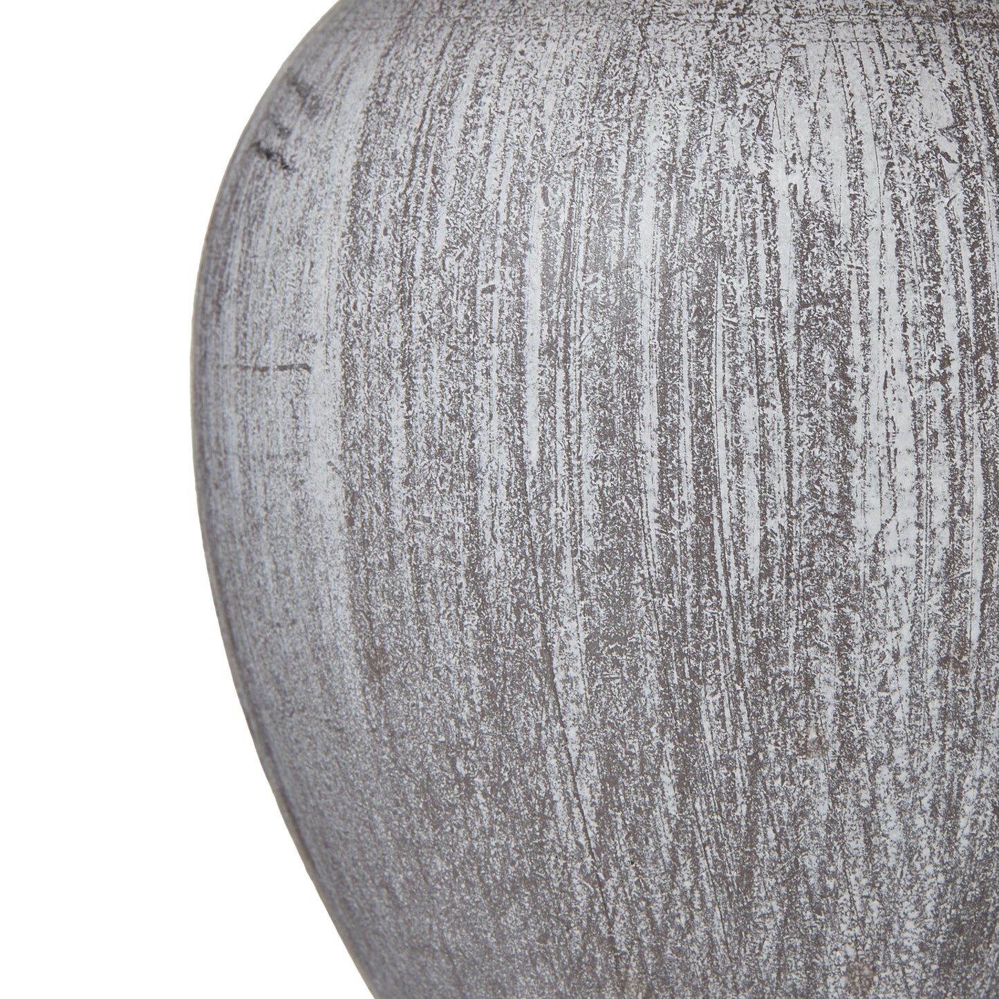Small Wooden Urn Table Lamp with Linen Shade