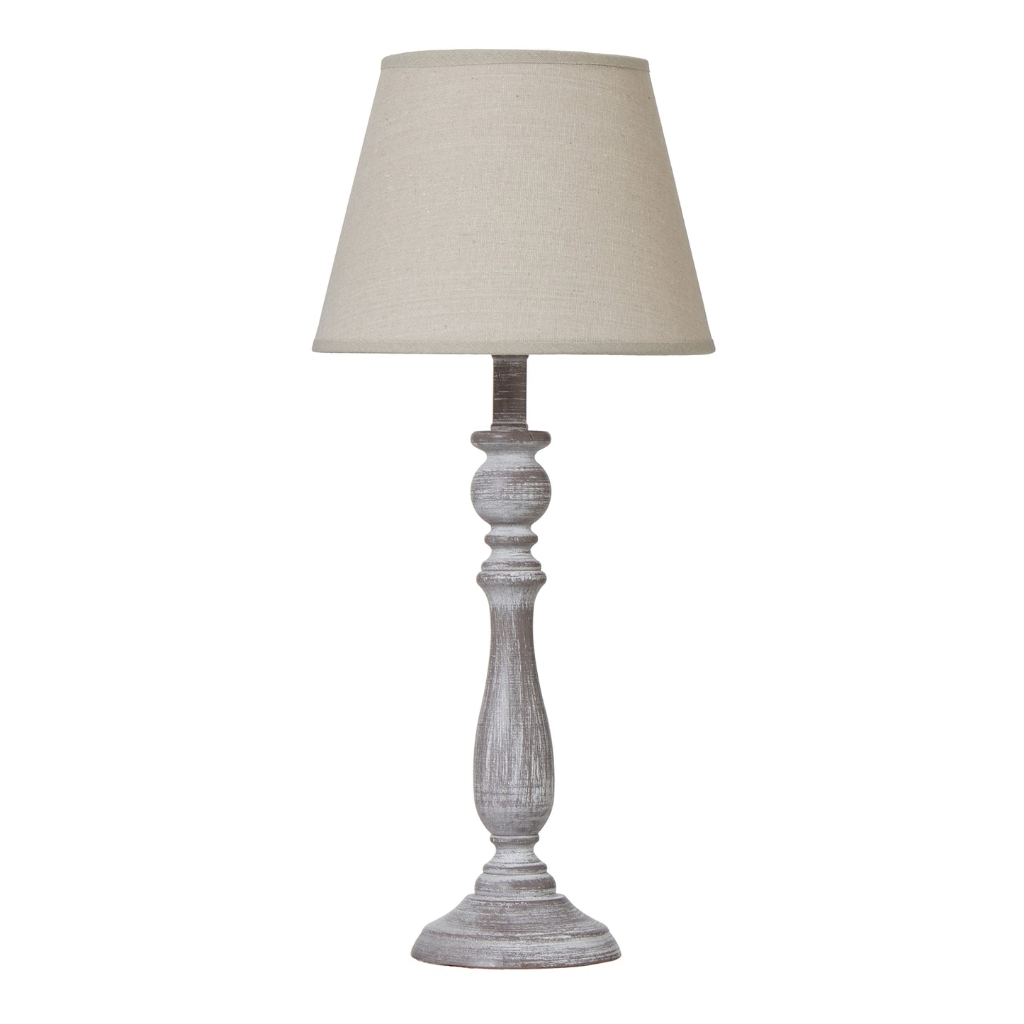 Dunum Column Table Lampe with Linen Shade
