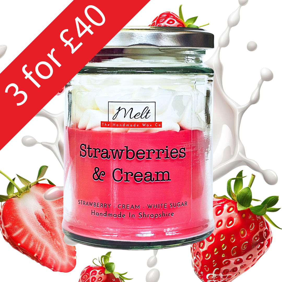 Strawberries & Cream - Jam Jar Candle