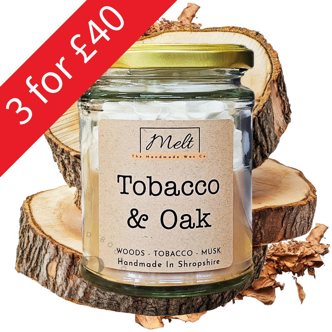 Tobacco & Oak - Jam Jar Candle