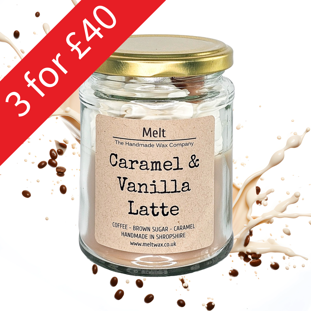 Caramel & Vanilla Latte - Jam Jar Candle