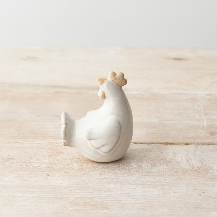 Ceramic Sitting Chicken Ornaments