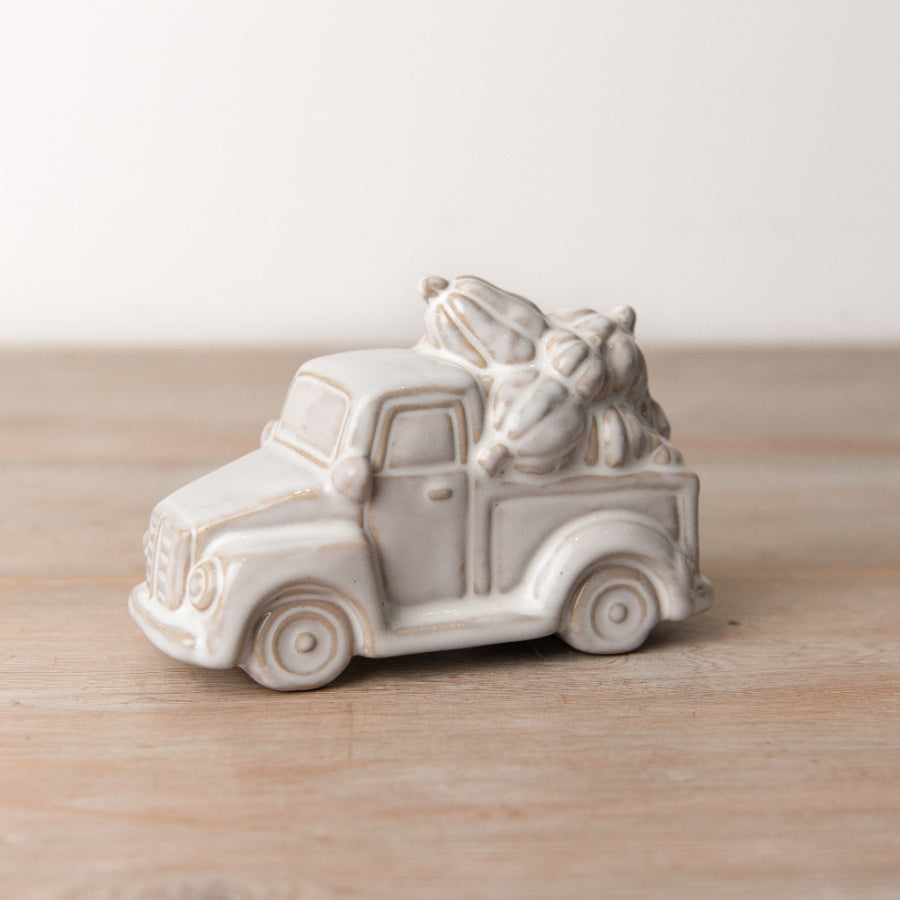 Ceramic Pumpkin Truck Ornament