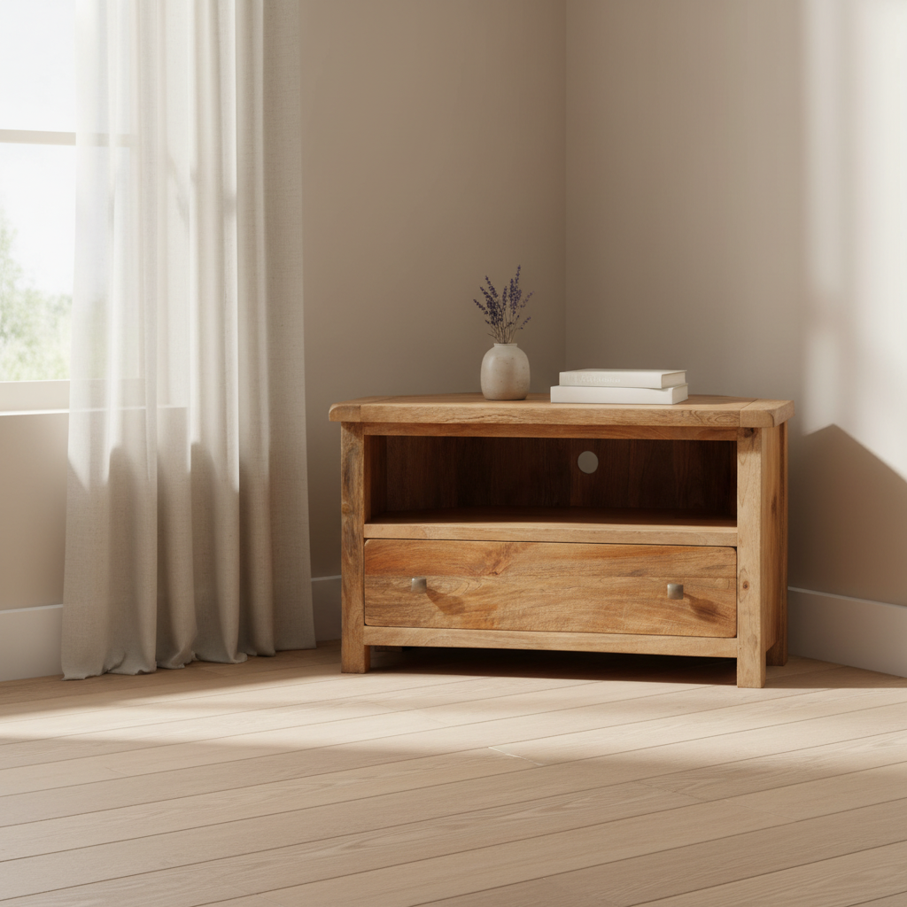 Foxglove Mango Corner TV Unit