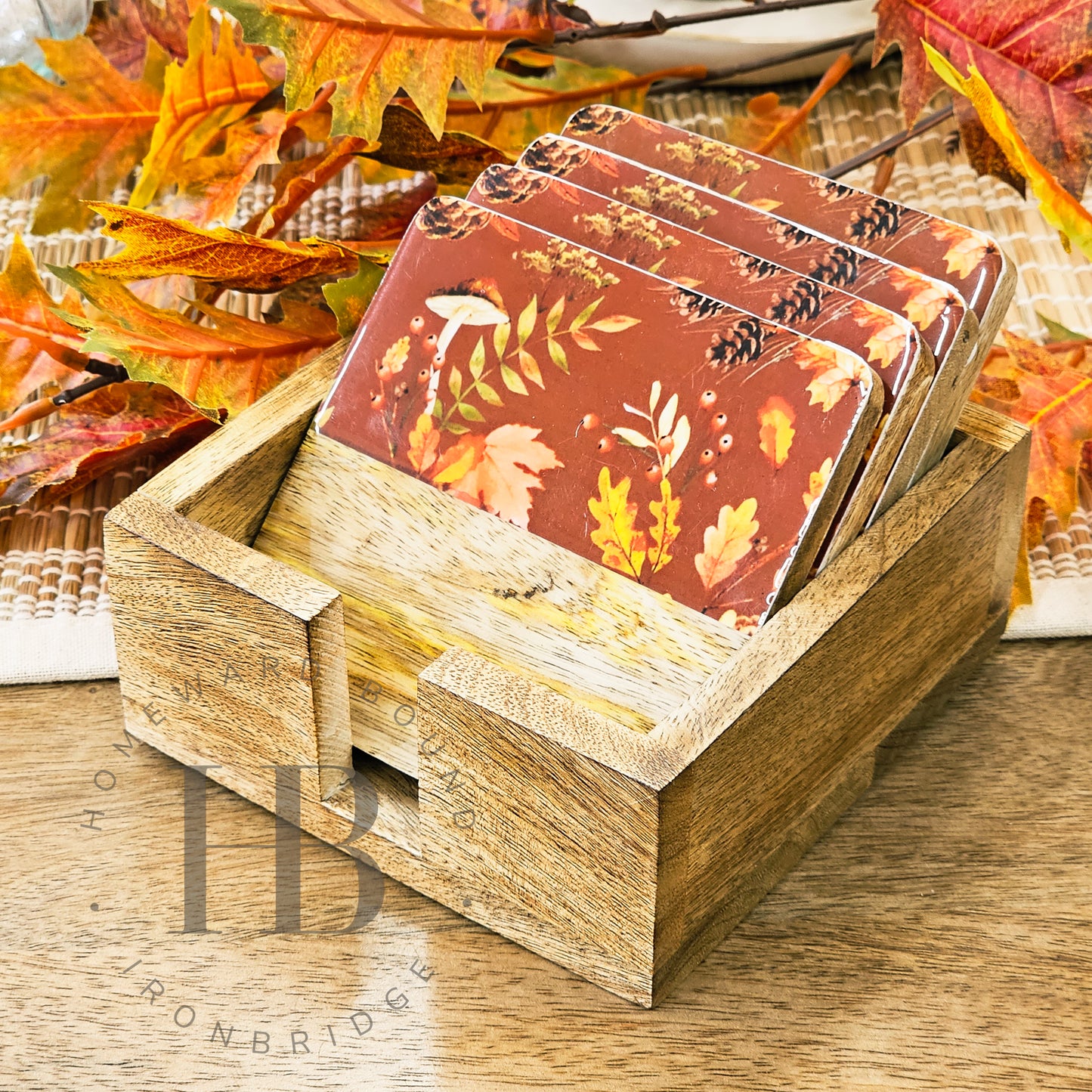 Set of 4 - Autumn Mango Coasters