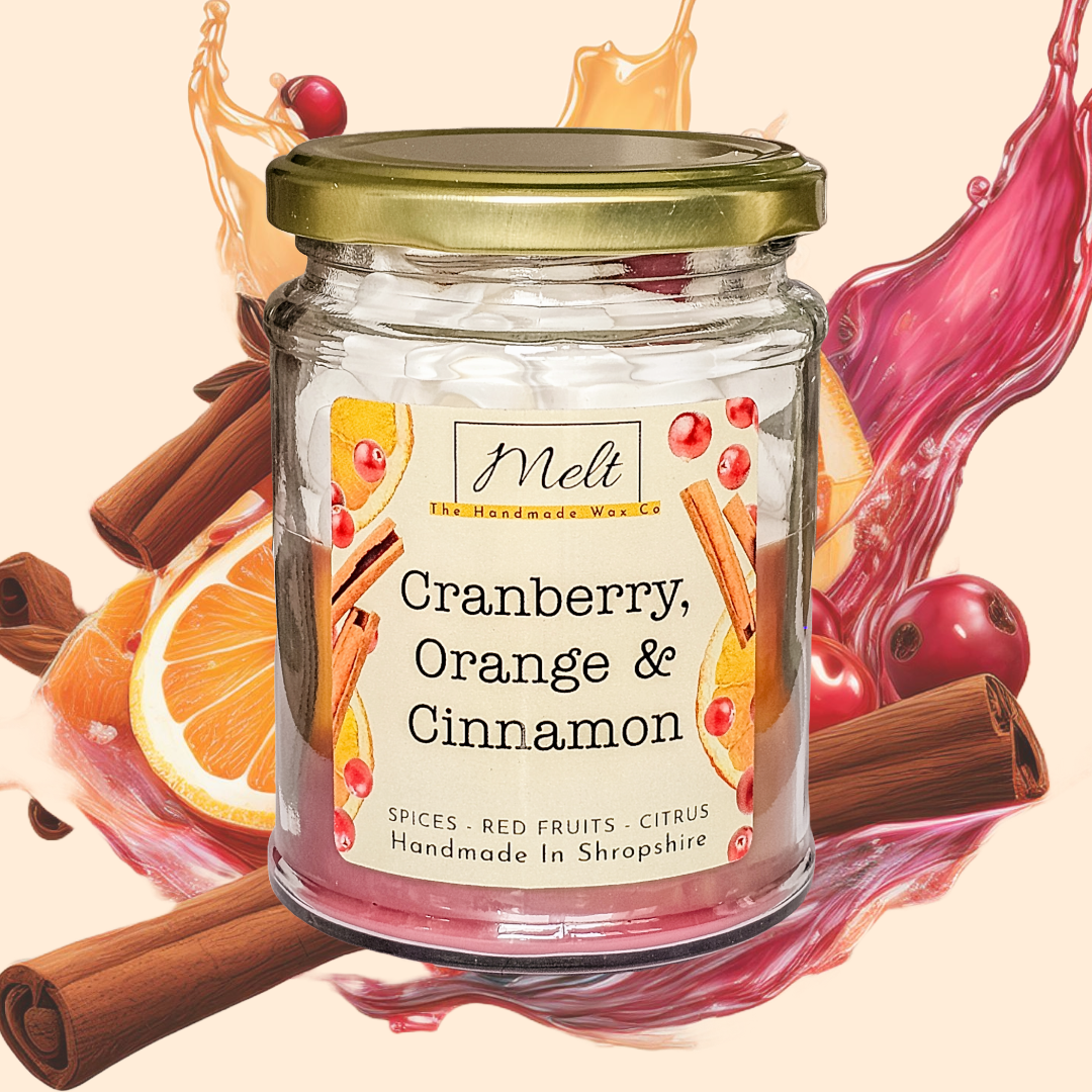 Cranberry, Orange & Cinnamon - Jam Jar Candle