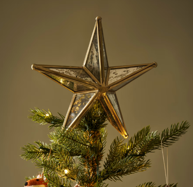 Canterbury Antique Brass Star Tree Topper