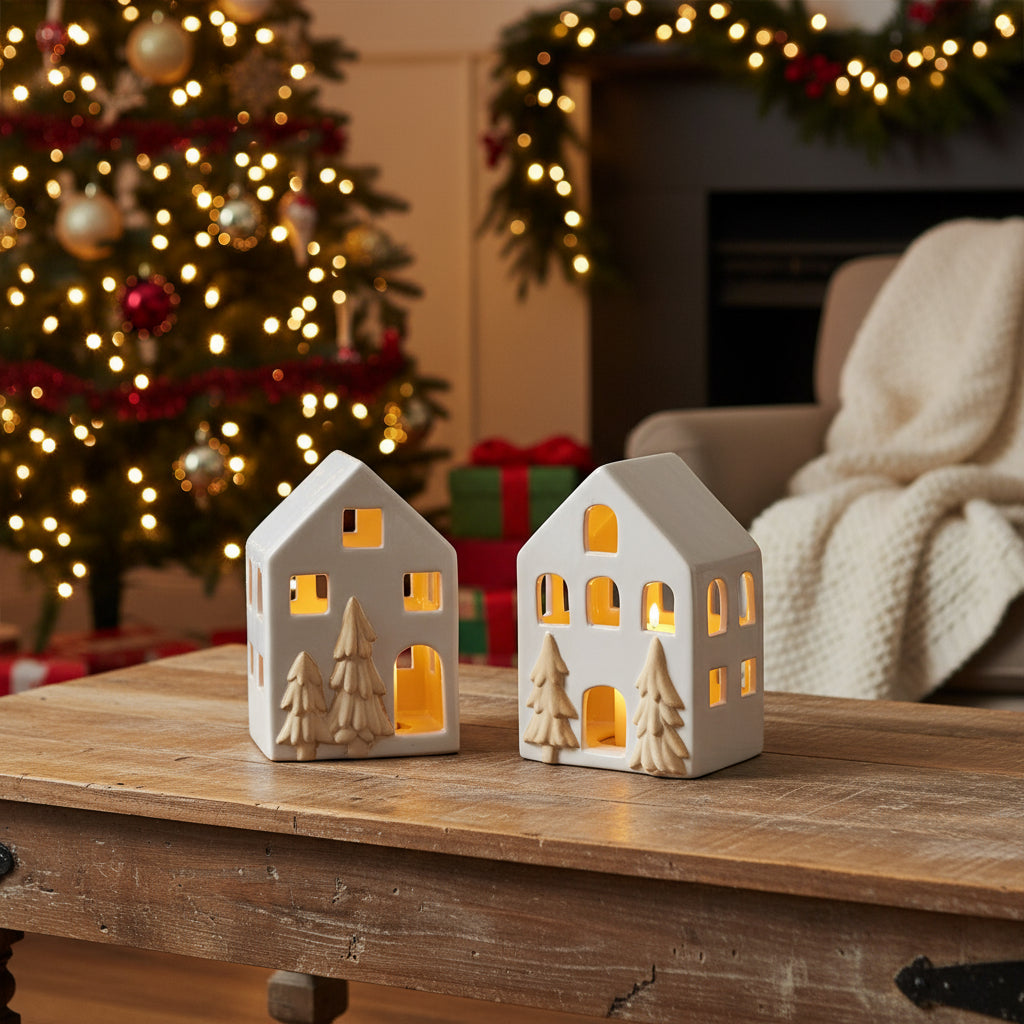 Ceramic LED Christmas Houses
