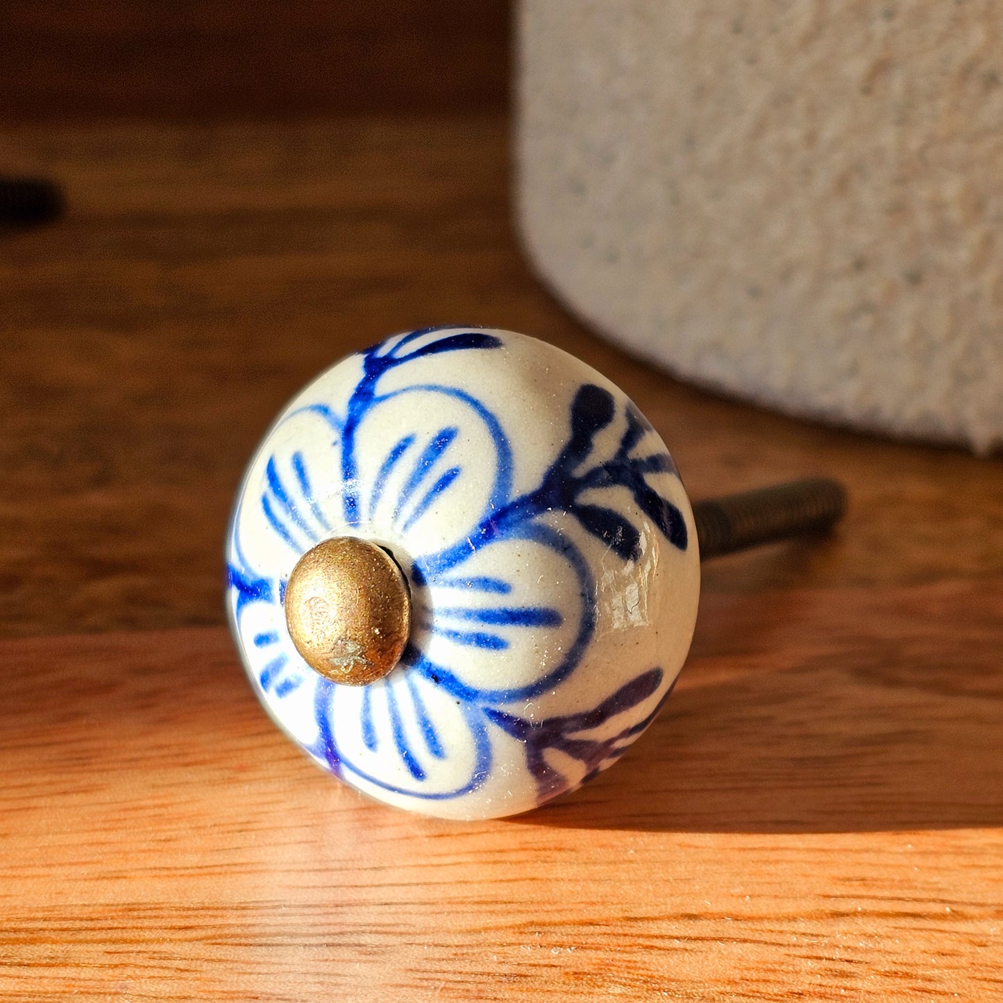 Ceramic Knobs - Blue & White - Sold Individually