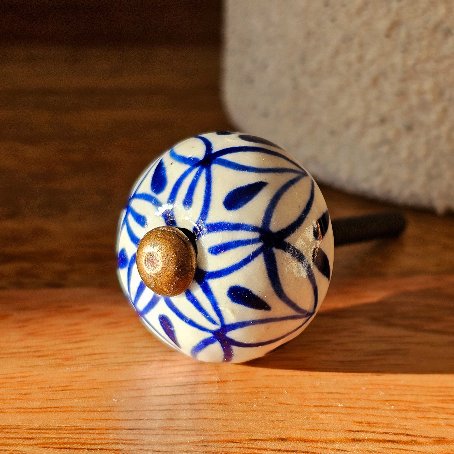 Ceramic Knobs - Blue & White - Sold Individually