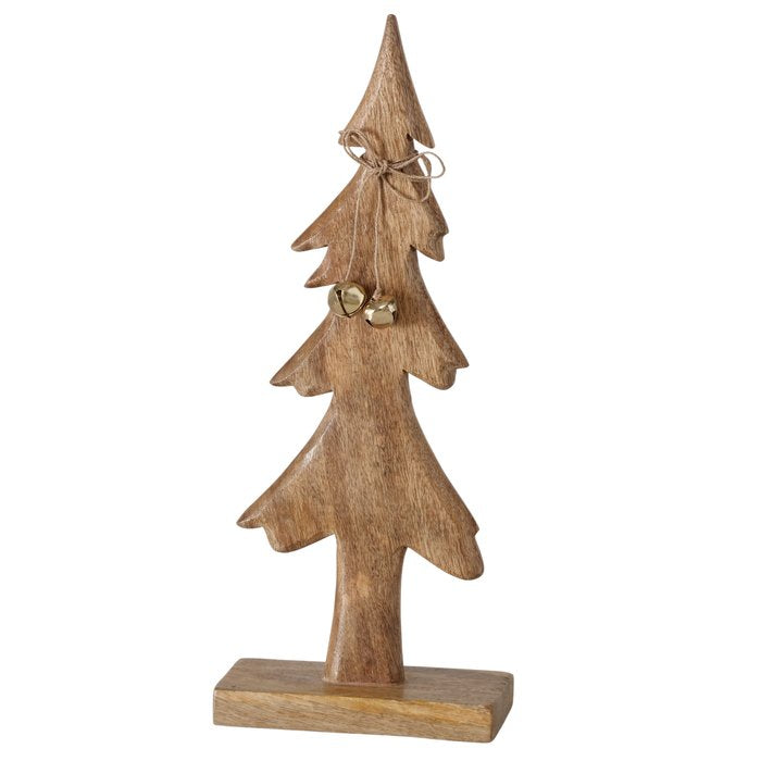 Large Mango Wood Christmas Trees with Bells