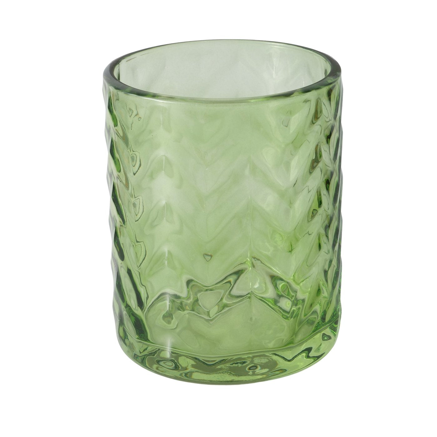 Green Glass Candle Holders
