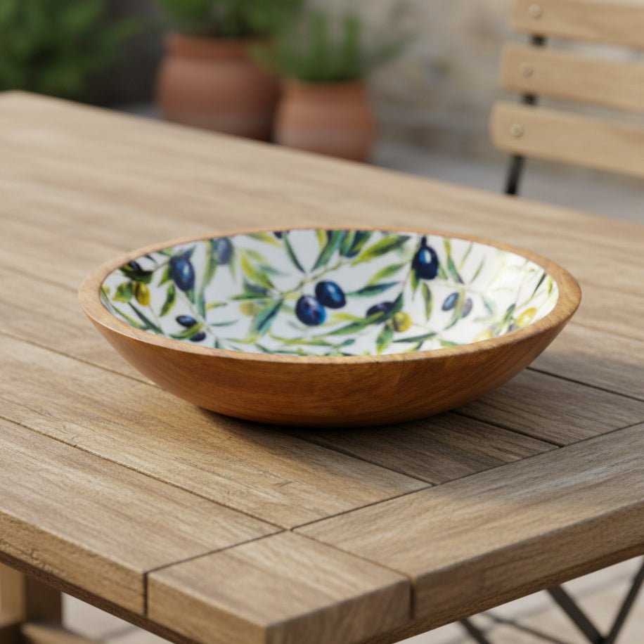 Olive Grove Enameled Bowl - Large