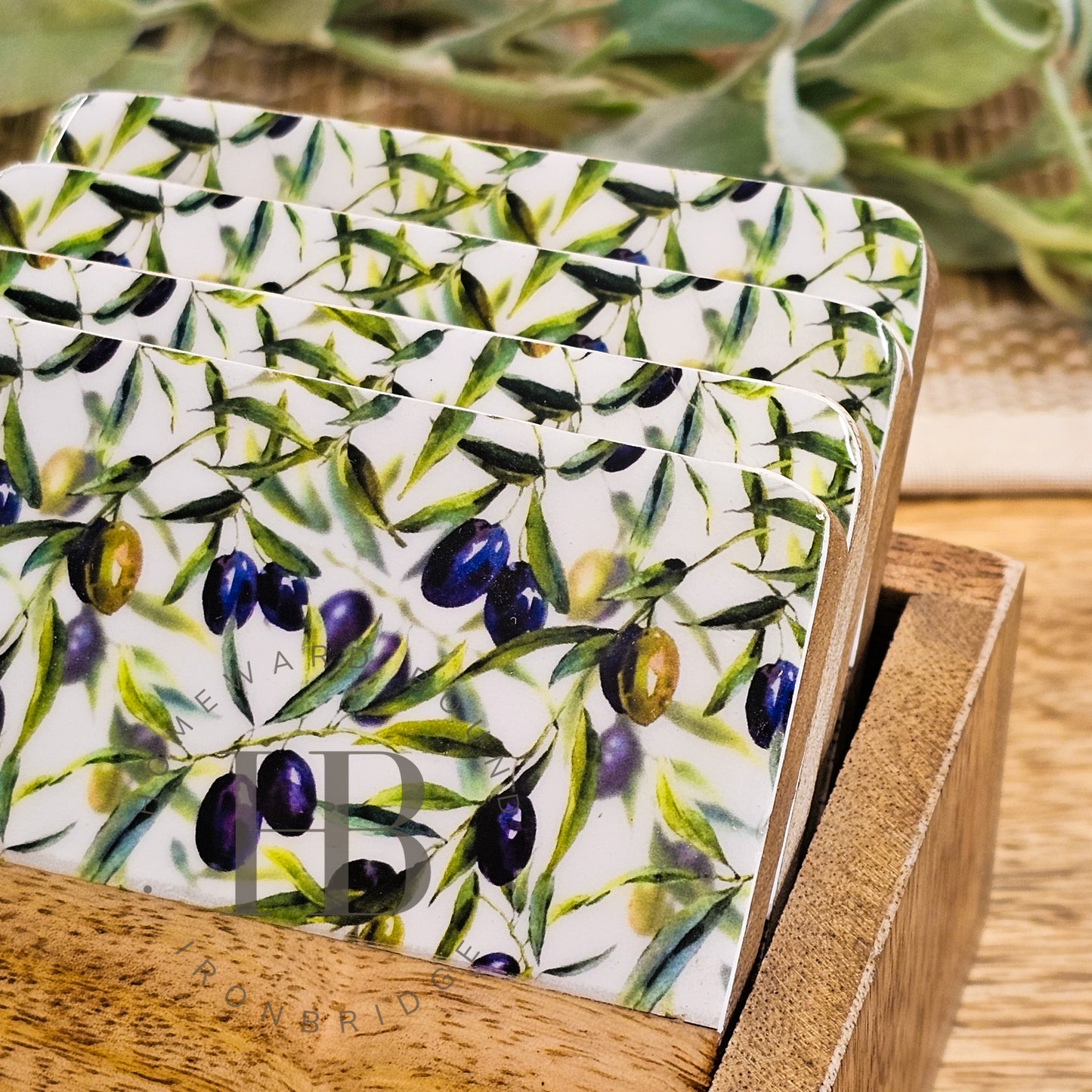 Set of 4 - Olive Grove Mango Coasters