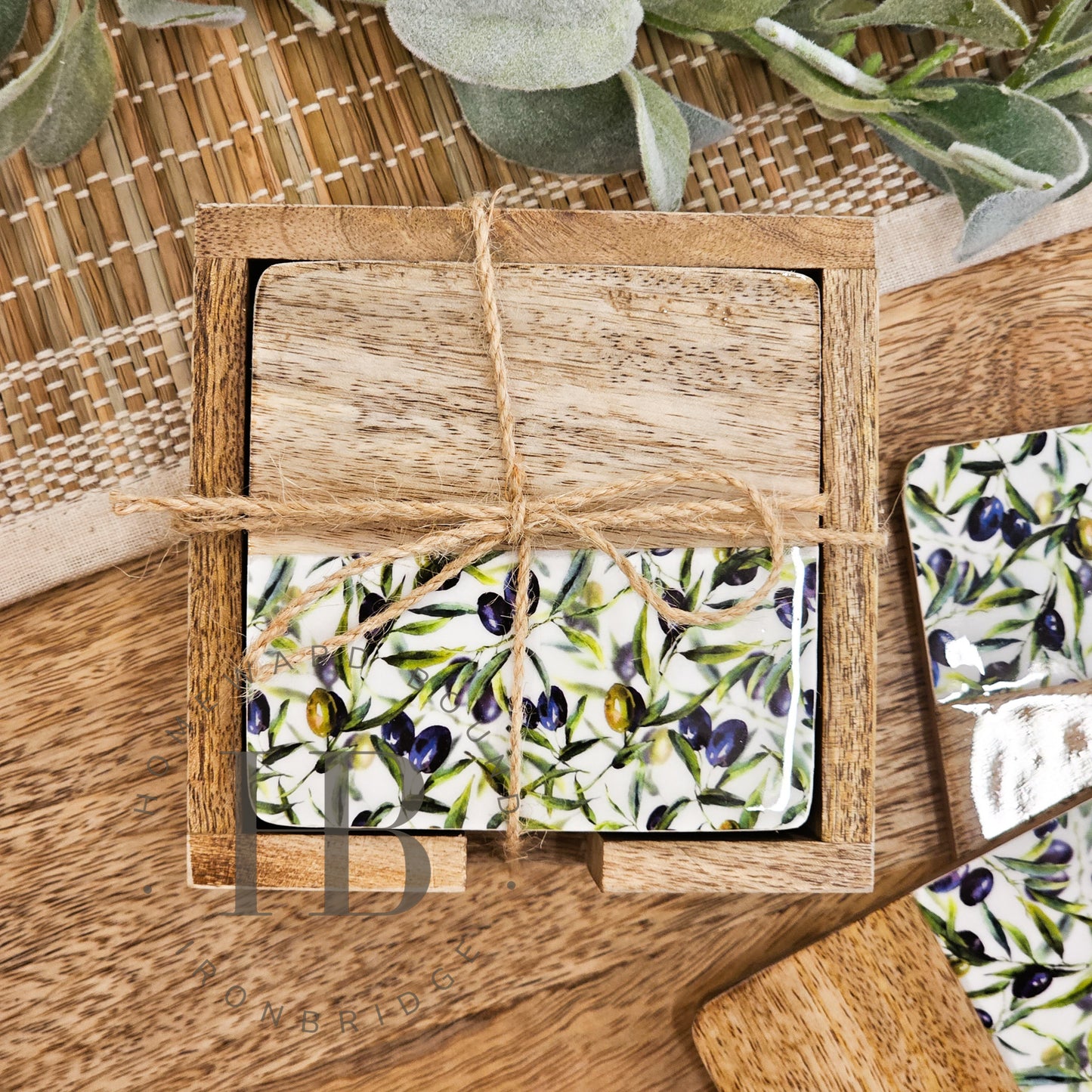 Set of 4 - Olive Grove Mango Coasters