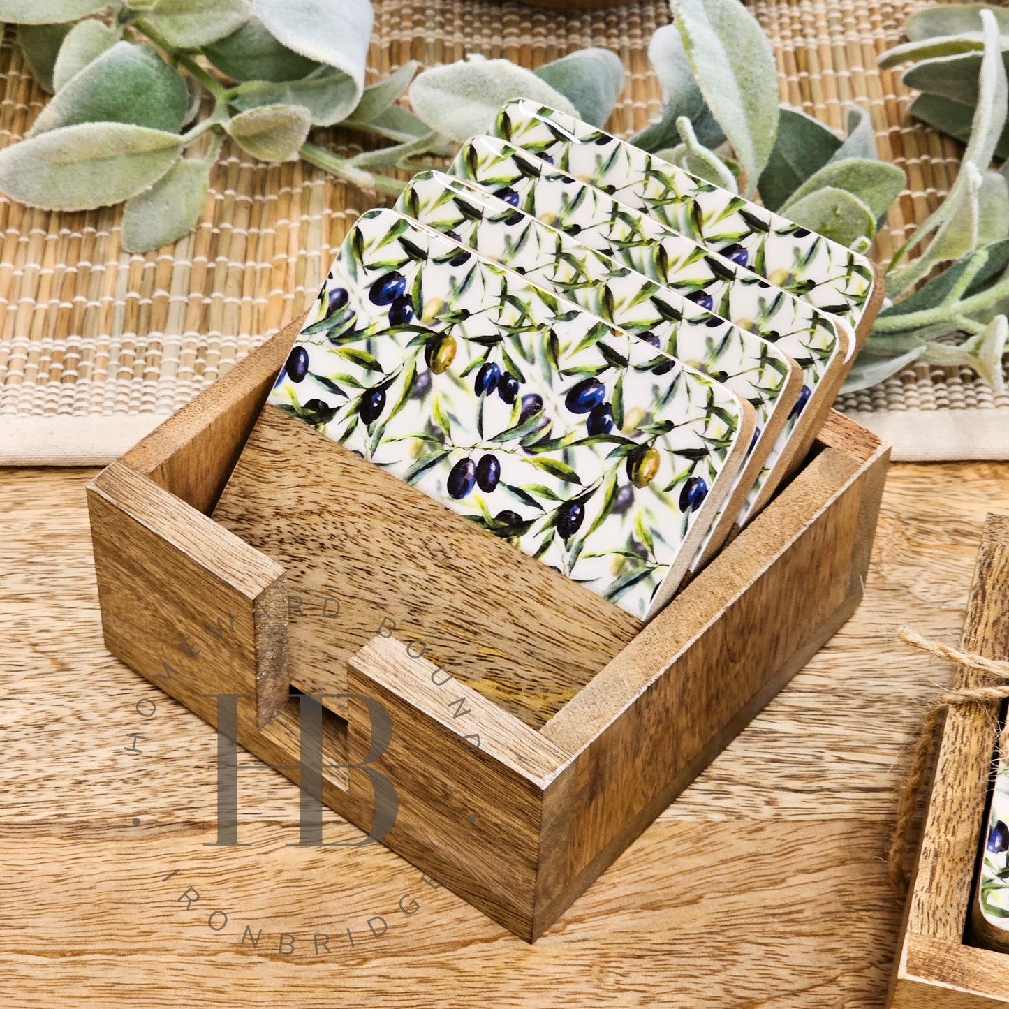 Set of 4 - Olive Grove Mango Coasters