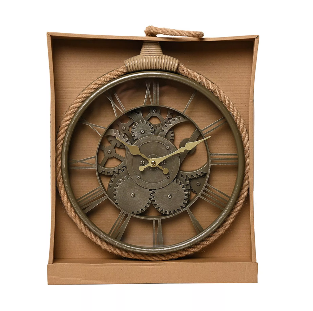 Cogs & Rope Wall Clock - 30cm