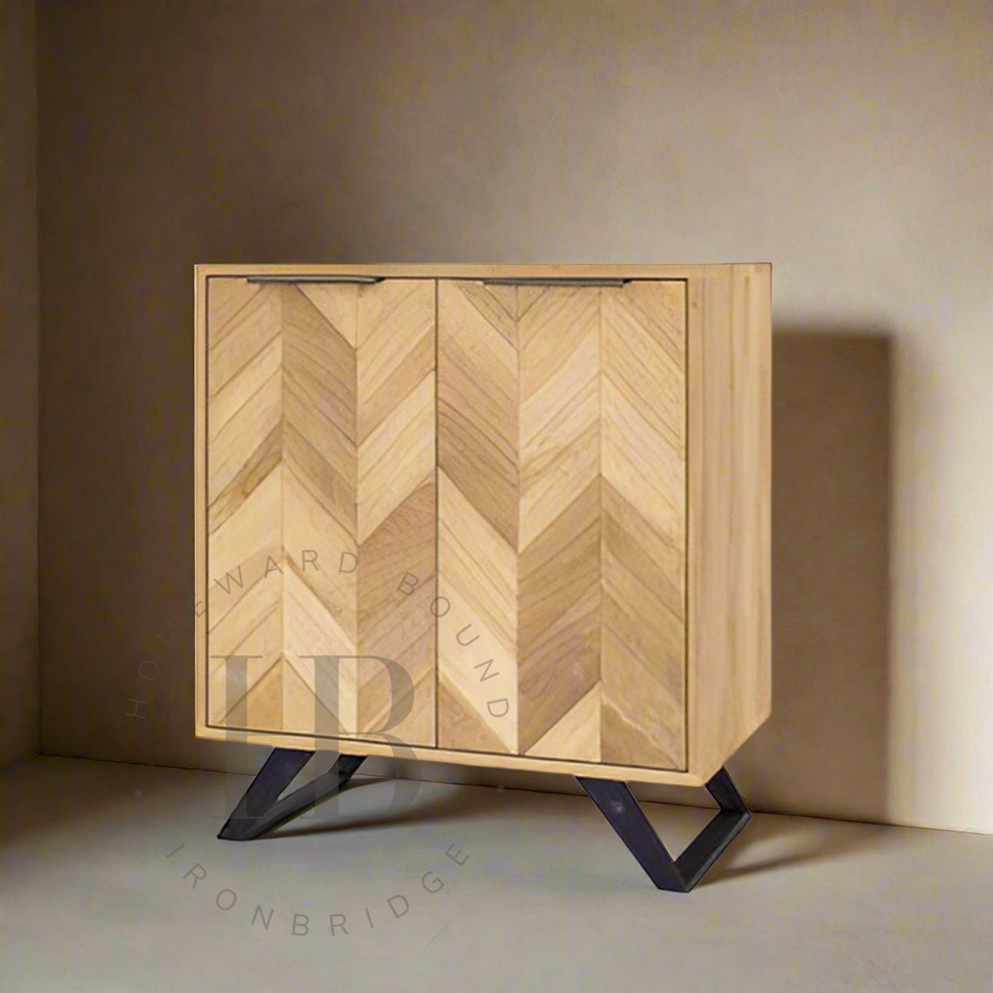 Herringbone Hall Cabinet