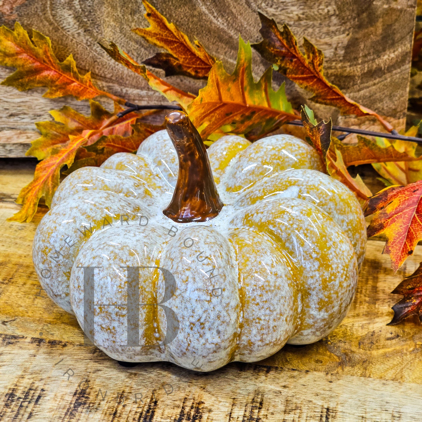 Ceramic Speckle Glazed Squat Pumpkins