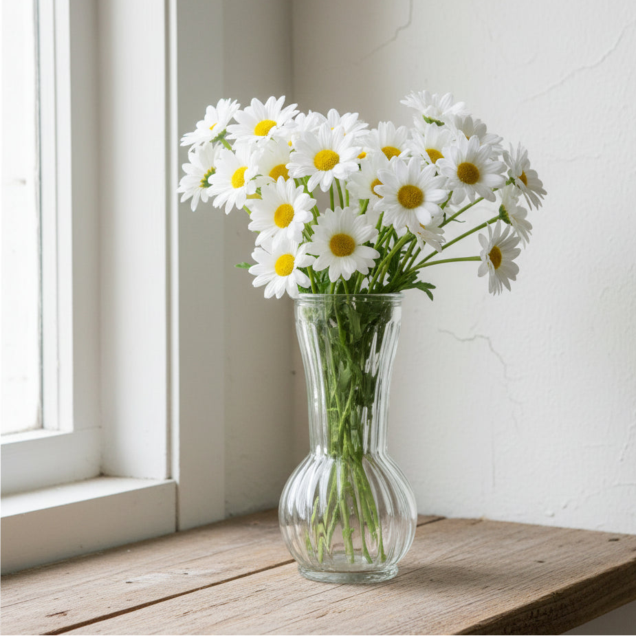18cm Glass Trumpet Vase