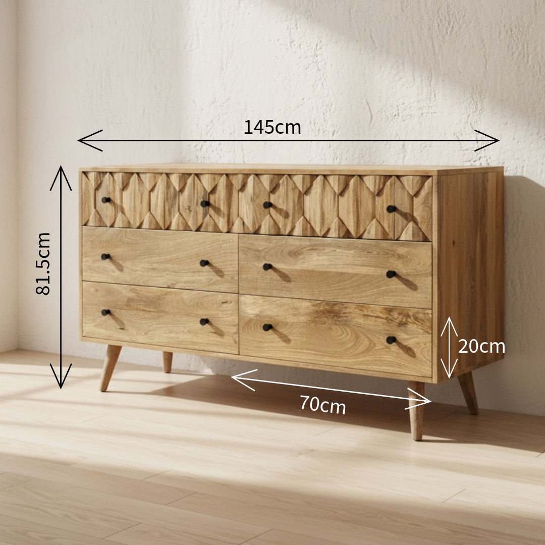 HB Bespoke - Hex Mango Chest of Drawers
