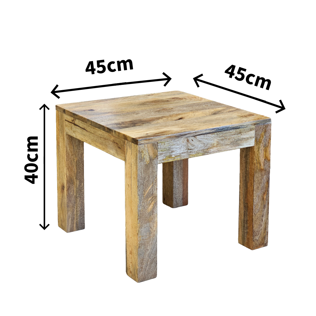 Cubic Mango Lamp Table