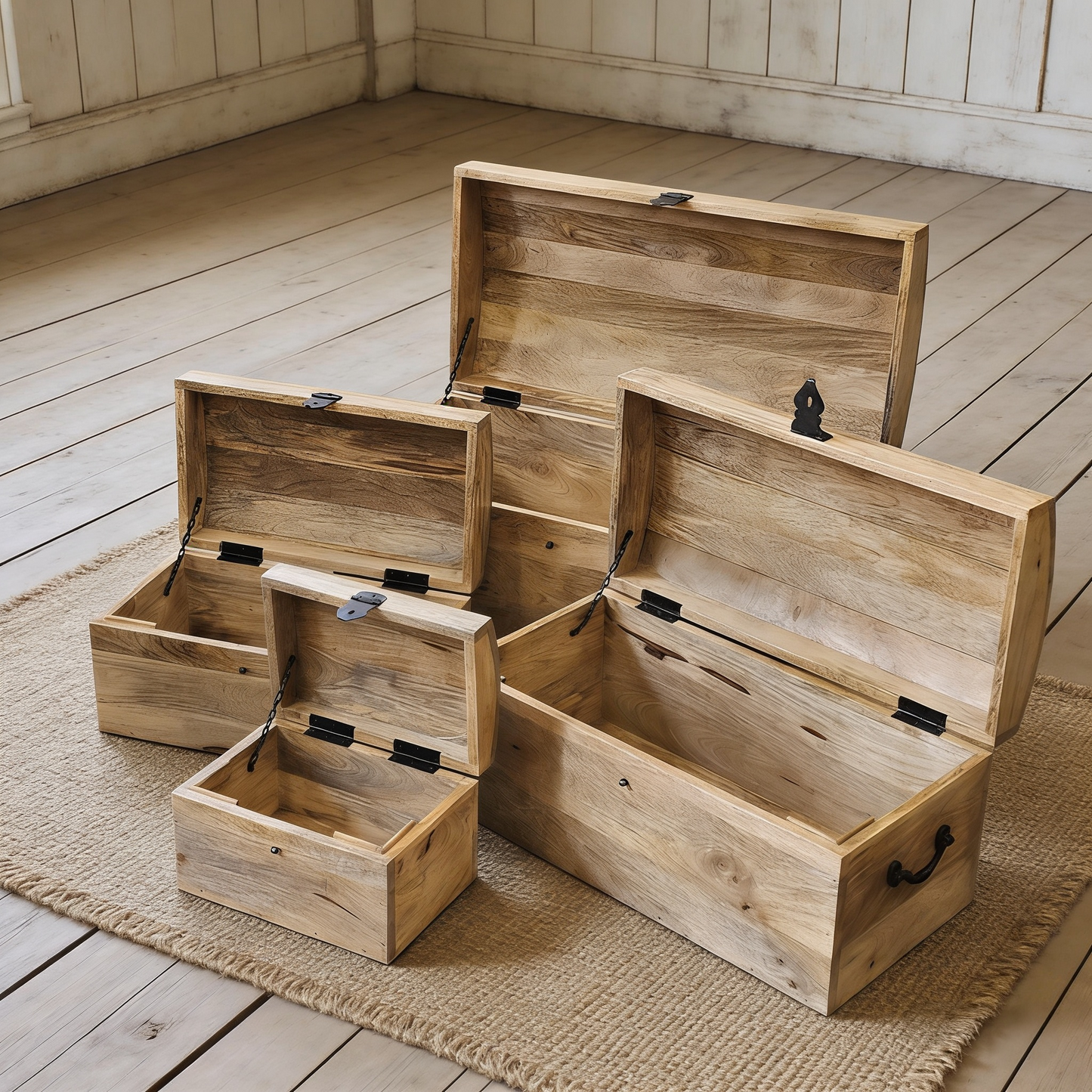 Solid Mango Wooden Treasure Chests
