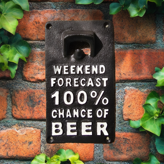 100% Chance - Cast Iron Sign & Bottle Opener