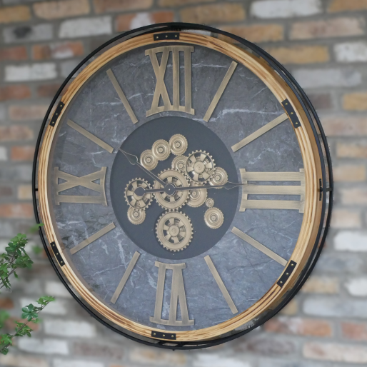 Giant Cog Wall Clock - Moving Cogs