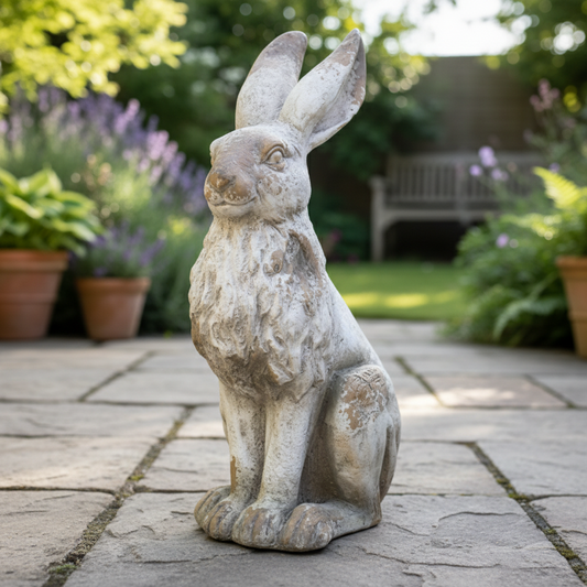 Stone Effect Large Sitting Pose Hare