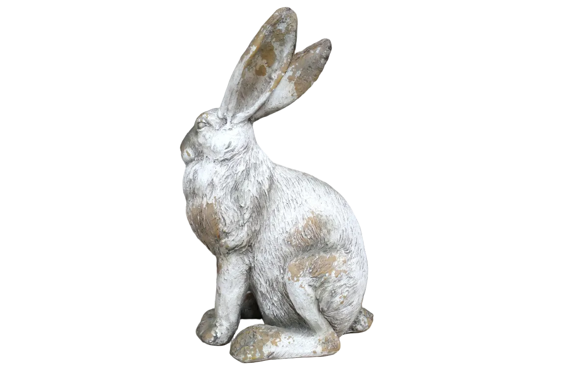 Stone Effect Large Relaxed Pose Hare