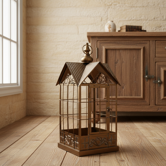 House Shaped Metal Lantern