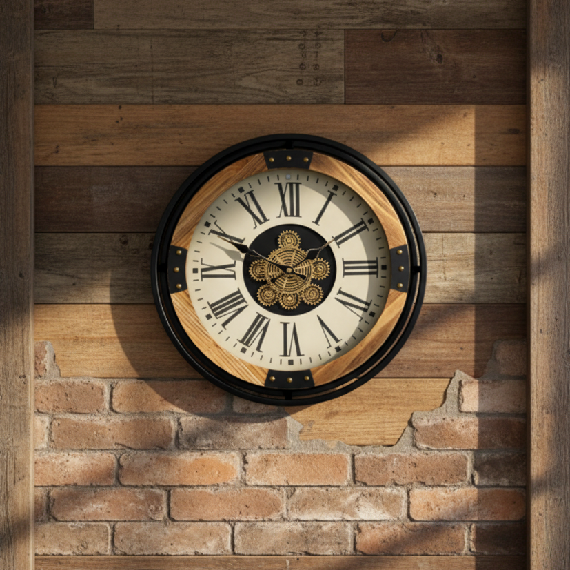 Small Cog Wall Clock - Moving Cogs