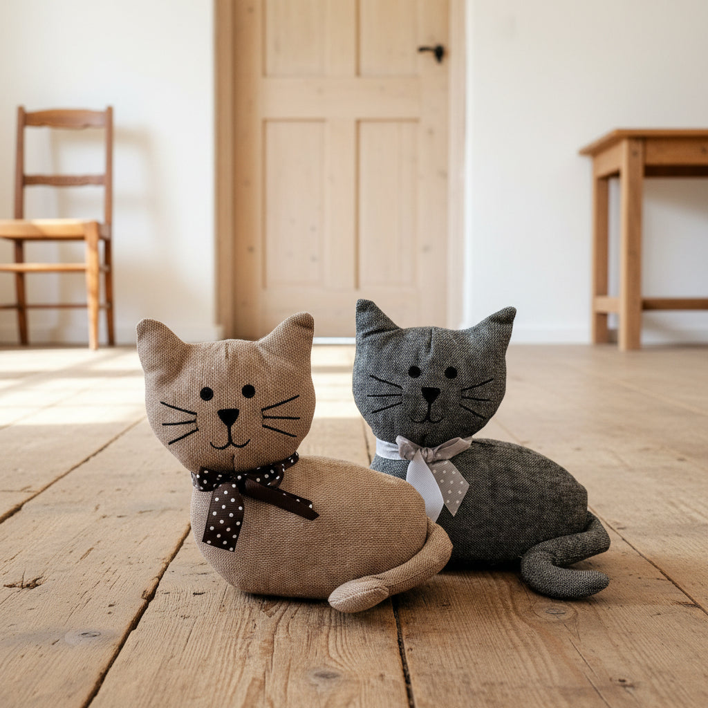 Cat Fabric Door Stop - Two Colours