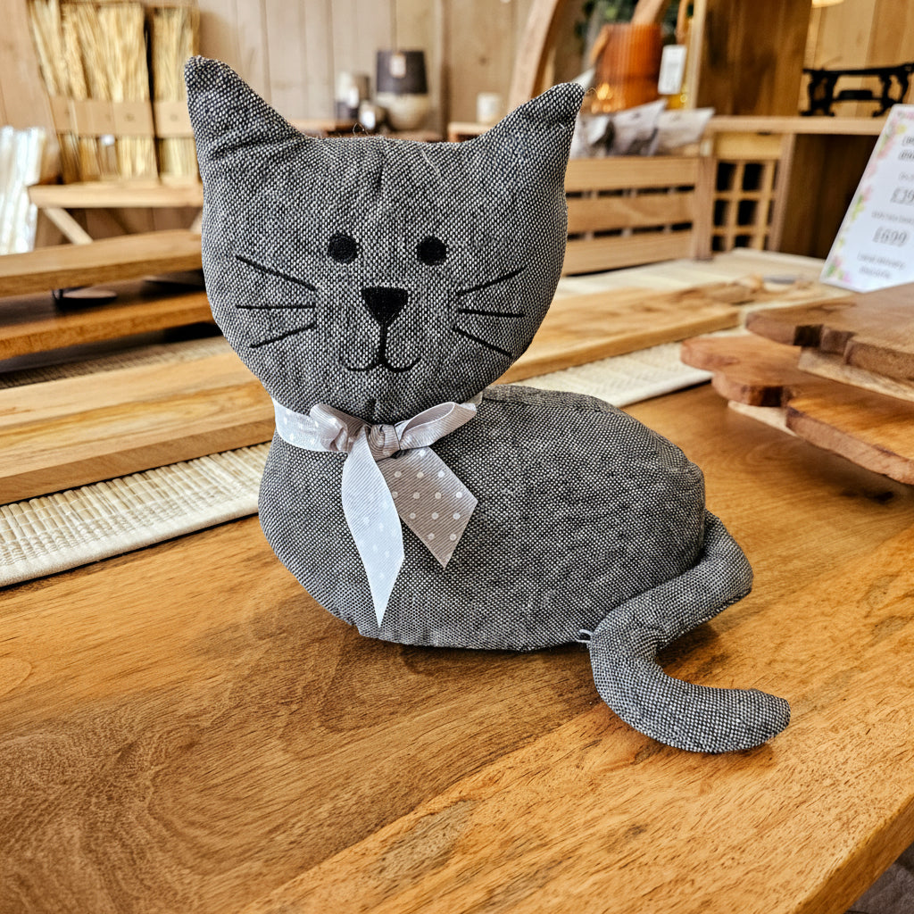 Cat Fabric Door Stop - Two Colours