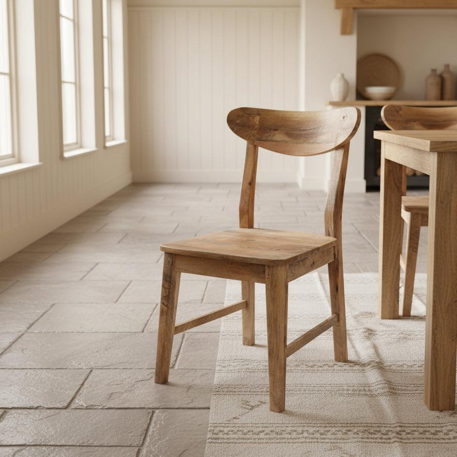 Scandi Mango Curve Back Chair