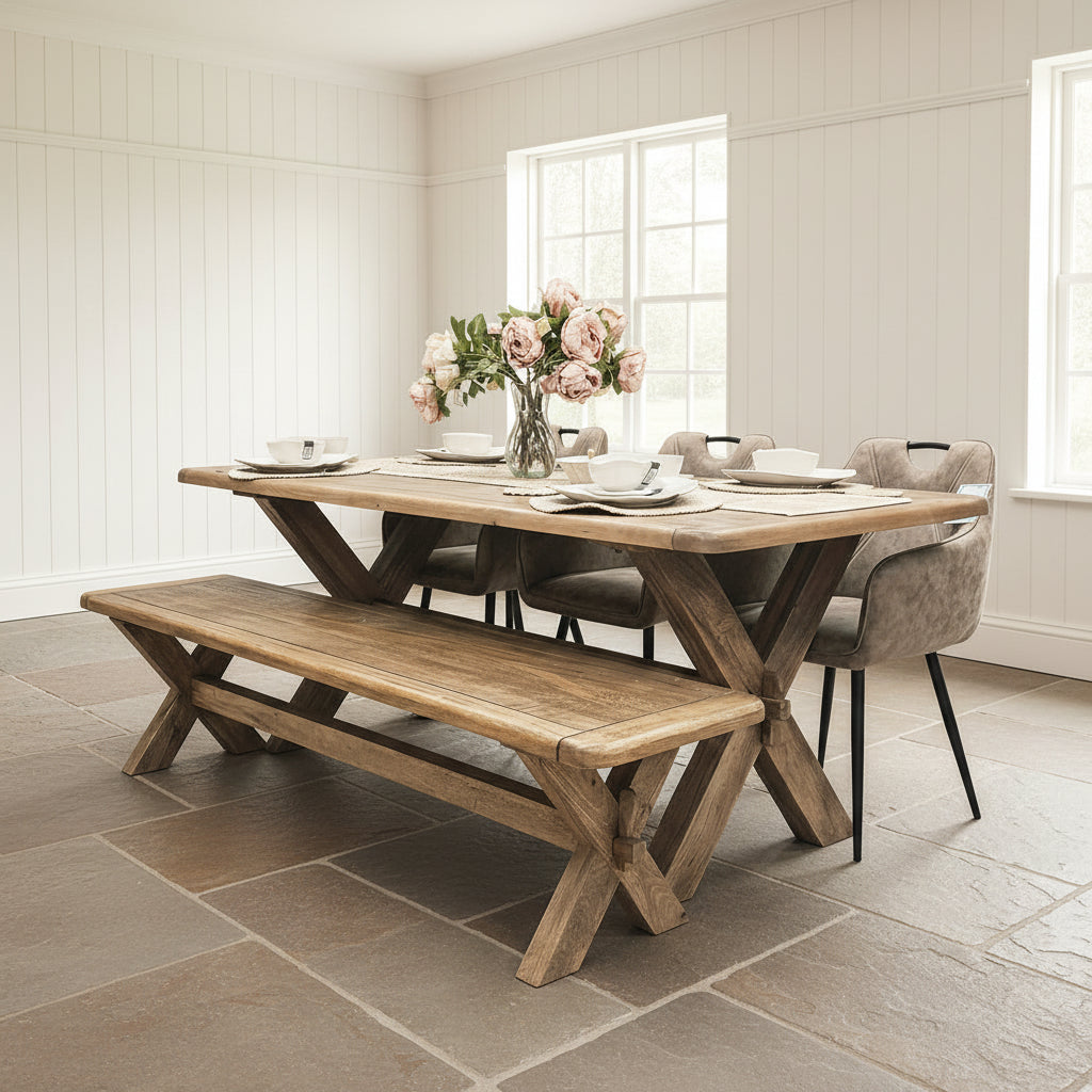 Farmhouse Mango Dining Tables & Benches
