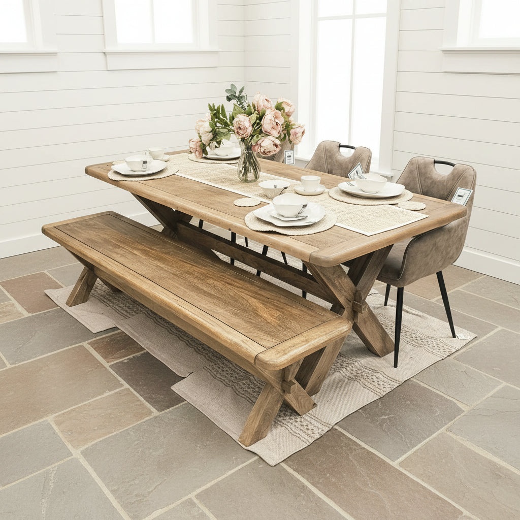 Farmhouse Mango Dining Tables & Benches