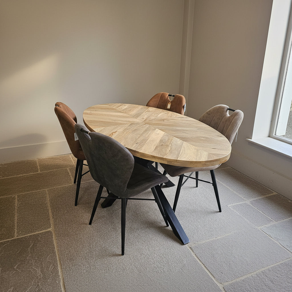 Herringbone Dining Table - 4 Sizes
