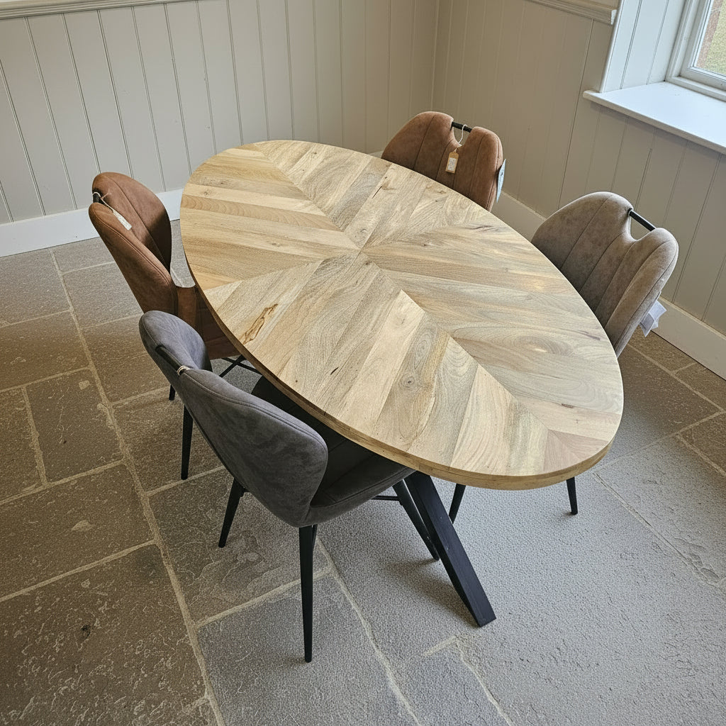 Herringbone Dining Table - 4 Sizes