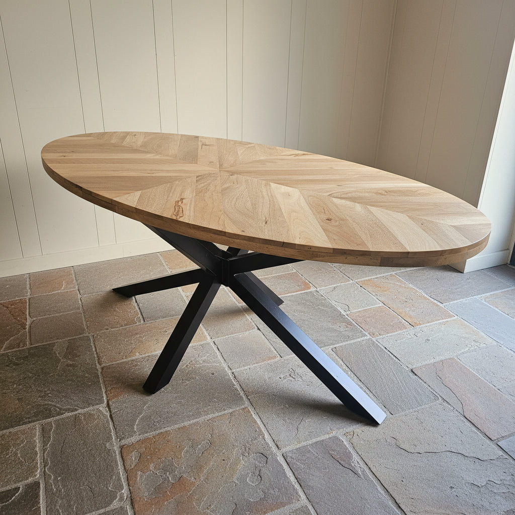 Herringbone Dining Table - 4 Sizes