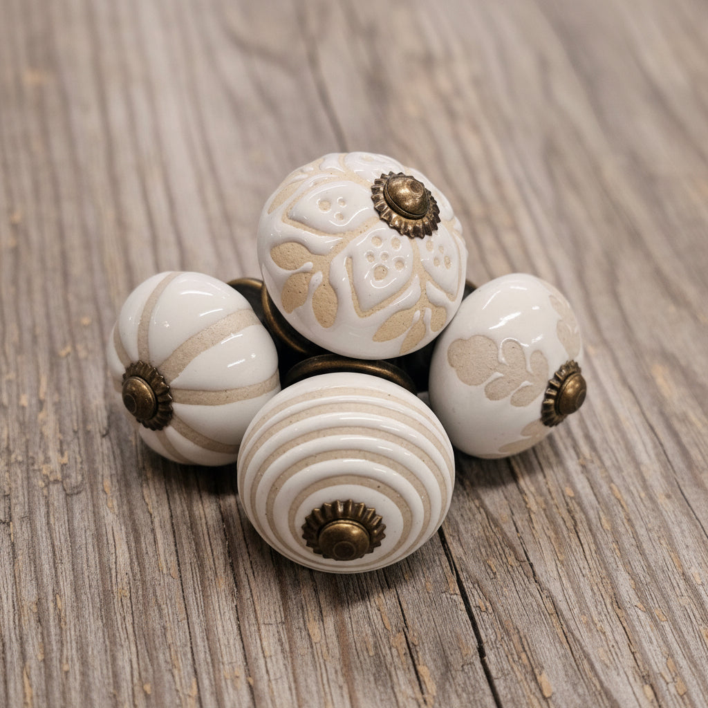 Neutral/Cream Drawer Knobs